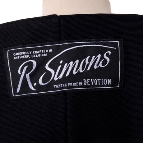 ラフシモンズ RAF SIMONS フーディードレス 裏起毛コットン ブラック