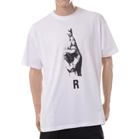 ラフシモンズ RAF SIMONS Oversized T-shirt with hand sign print コットン ホワイト