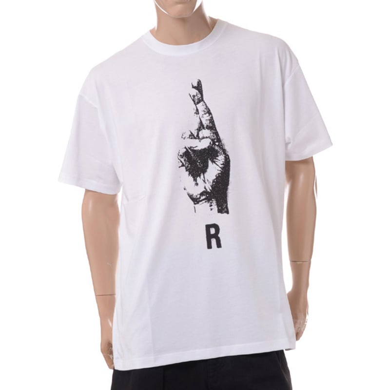 ラフシモンズ RAF SIMONS Oversized T-shirt with hand s