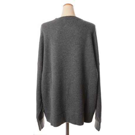 エクストリームカシミヤ extreme cashmere x 丸襟長袖セーター カシミア グレー