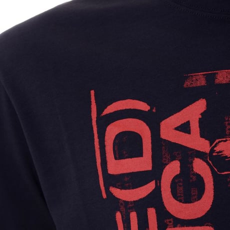 RAF SIMONS ラフシモンズ STONED AMERICA スリムフィットTシャツ コットン ダークネイビー