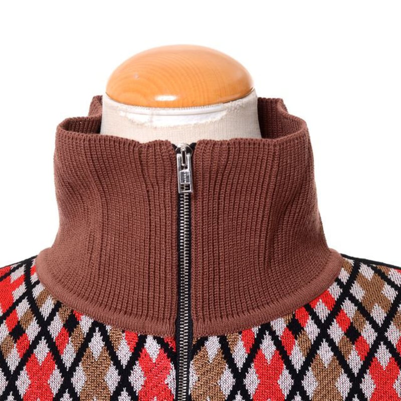 マルニ Marni ファスナータートルセーター レーヨンニット チェック  