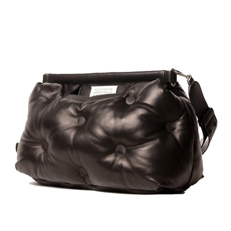 メゾン マルジェラ Maison Margiela Glam Slam ミディアム ショルダーバッグ ラムレザー ブラック レディースメンズ 正規取扱