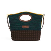 マルニ Marni クロッシェKnottyクラッチバッグ ウールなど ブラウン 正規取扱