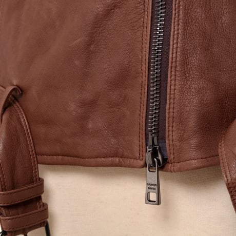 インポートブランド import brand ジョルジオブラット ライダースジャケット シープスキン モカ