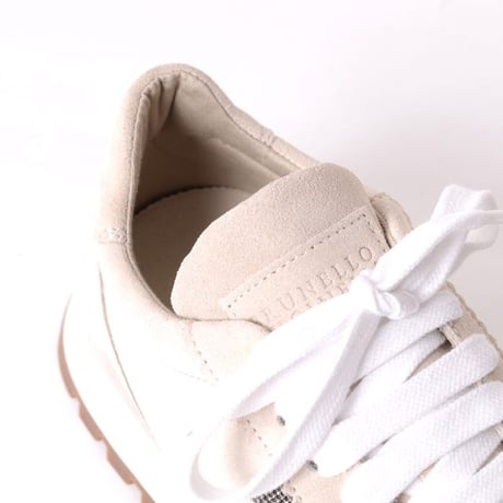 ブルネロクチネリ Brunello Cucinelli ランニングスニーカー スエード アイボリー
