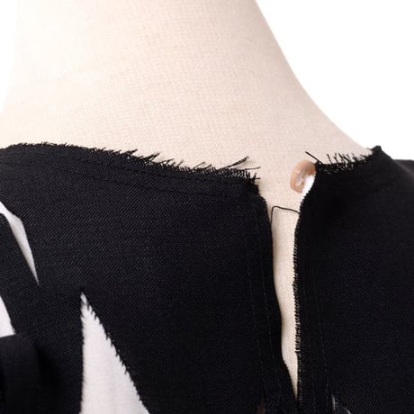 メゾン マルジェラ Maison Margiela Bird teckノースリブラウス シルクウールなど ブラックホワイト