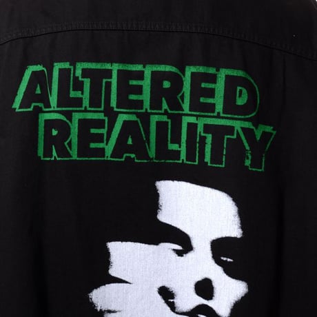 ラフシモンズ RAF SIMONS Denim jacket with leather patch コットン ブラック