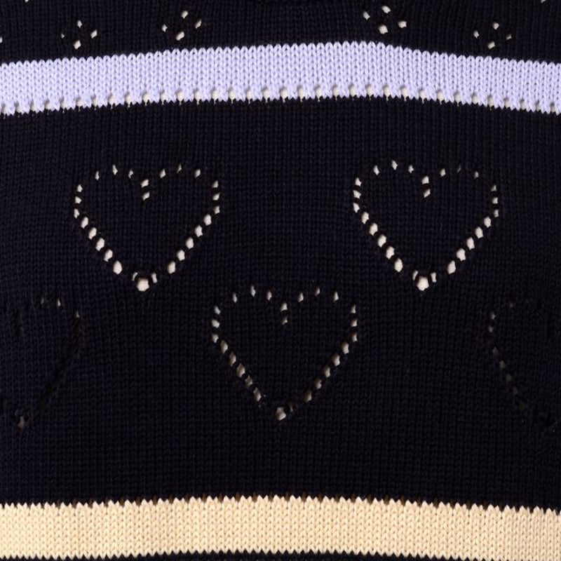 ソニアリキエル SONIA RYKIEL 透かしハート長袖セーター コットン