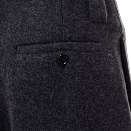 ルメール LEMAIRE ワイドパンツ 厚手のウールカシミア グレイ