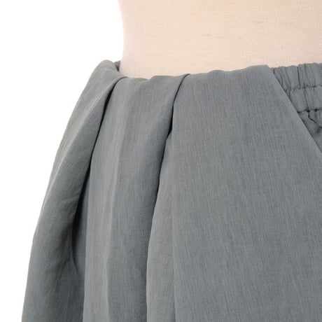 ダウェイ DAWEI タック使いワイドパンツ ポリエステルレーヨン グレーグリーン