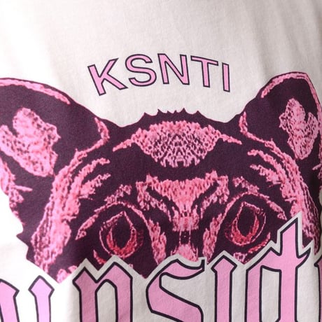 クリスティーナティ Kristina Ti ロゴアニマルTシャツ コットンジャージー ホワイト