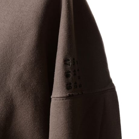 エムエムシックス メゾンマルジェラ MM6 MAISON MARGIELA Vネックトレーナー コットン ブラウン