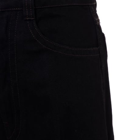 ルメール LEMAIRE ハイウエストジーンズ コットン ブラック