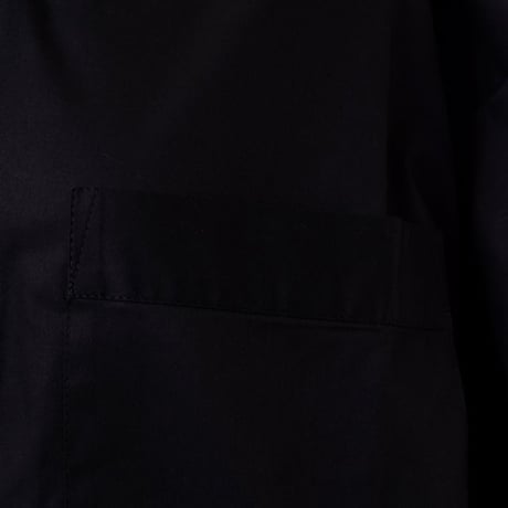 プルーンゴールドシュミット prune goldschmidt シャツ襟ロングワンピース コットン ブラック