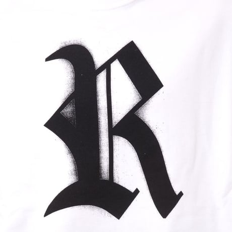 ラフシモンズ RAF SIMONS Oversized crew neck sweater with R print コットン ホワイト