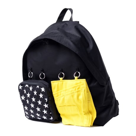 RAF SIMONS ラフシモンズ EASTPAK イーストパック パデッドバックパック リュックサック ブラックイエロー