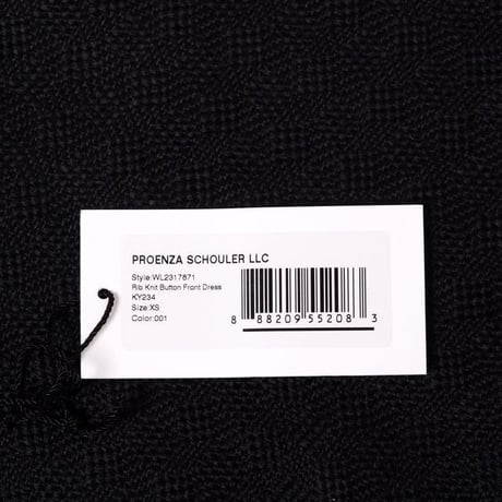 プロエンザスクーラー Proenza Schouler リブニットワンピース ジャージー ブラック