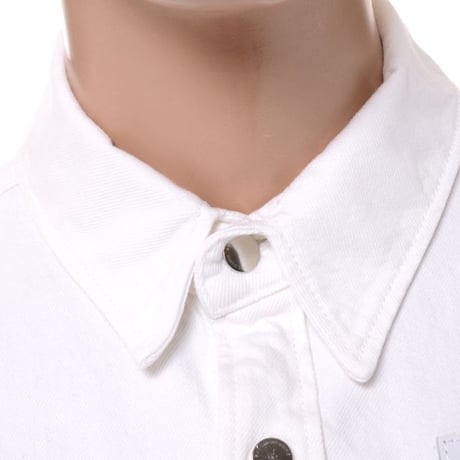 ラフシモンズ RAF SIMONS スリムフィットデニムシャツ コットン ホワイト