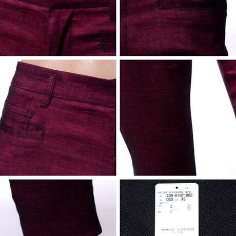 ハイダーアッカーマン Haider Ackermann ストレッチパンツ ボルドー