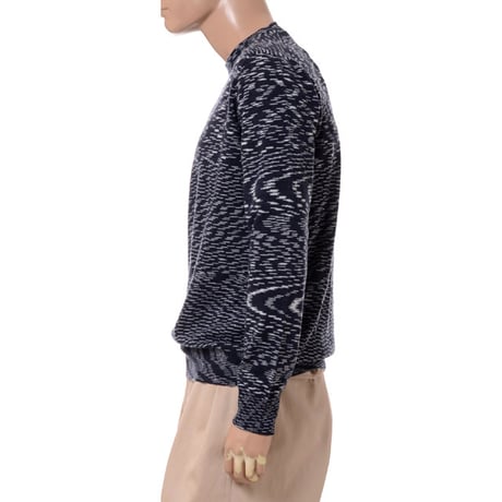 ミッソーニ Missoni 丸襟セーター ウールミックス ブラックミックス