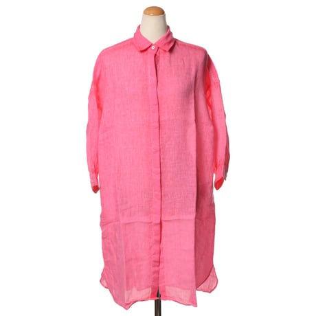 インポートブランド import brand プルマナック PLOUMANAC'H ロングブラウス リネン ショッキングピンク