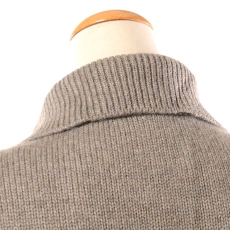 インポートブランド import brand HAWICO Scotland（ホイコ スコットランド）襟付きカーディガン カシミア モカ茶