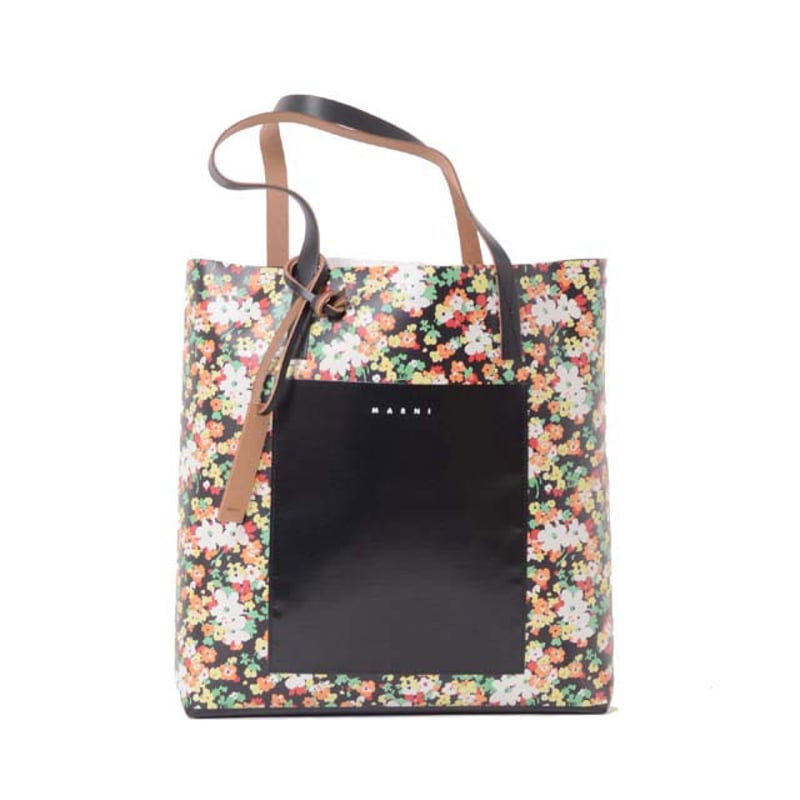 マルニ Marni LOVERS PRAIRIE 中ショッピングバッグ PVC レッドポップド 