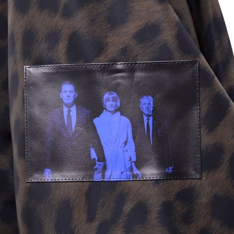 RAF SIMONS ラフシモンズ パッチプリントアニマルカーコート ナイロン カーキ