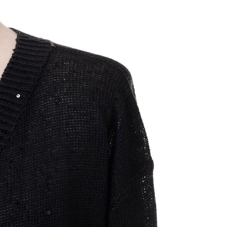 ブルネロクチネリ Brunello Cucinelli Vネックセーター リネンシルクニット ブラック