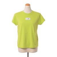 エムエムシックス メゾンマルジェラ MM6 MAISON MARGIELA ロゴ入りTシャツ コットン ネオングリーン 正規取扱