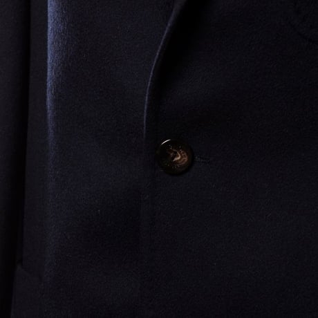アニオナ AGNONA シングルコート カシミア一枚仕立て ネイビー