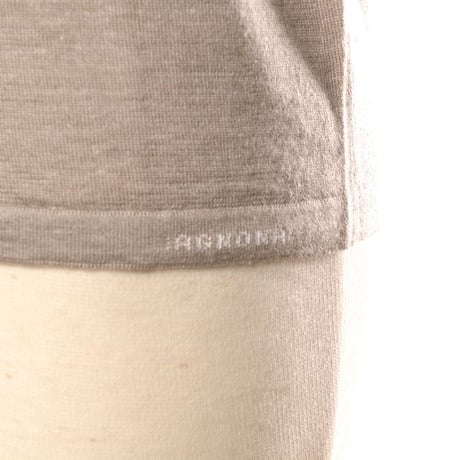 アニオナ AGNONA ハイゲージノースリーブニット カシミヤシルクリネン サンドベージュ
