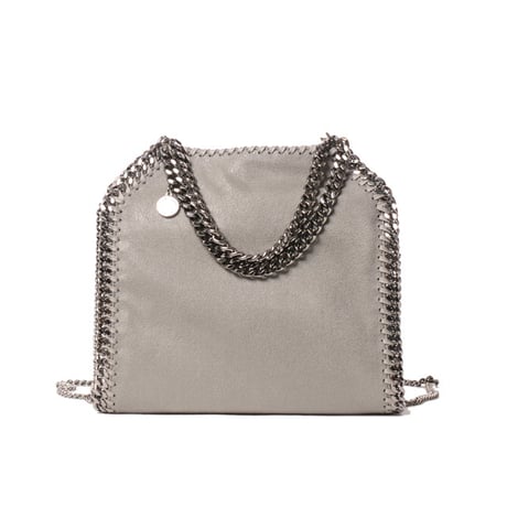 ステラマッカートニー stella mccartney ファラベラミニチェーンバッグ シャギーディア ライトグレー