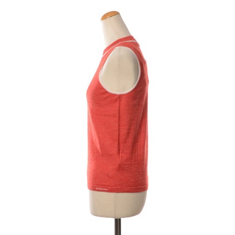 アニオナ AGNONA ノースリーブセーター カシミアシルク麻 レッド
