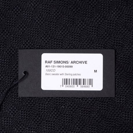 ラフシモンズ RAF SIMONS ARCHIVE REDUX Basic sweater with Sterling patches