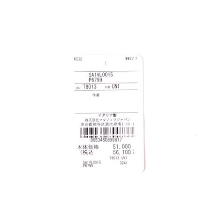 メゾン マルジェラ Maison Margiela カードチャーム レザーなど ブラック 正規取扱