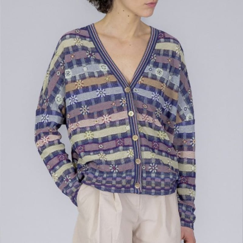 カトリーヌアンドレ catherine andre Vネックカーディガン レーヨン  