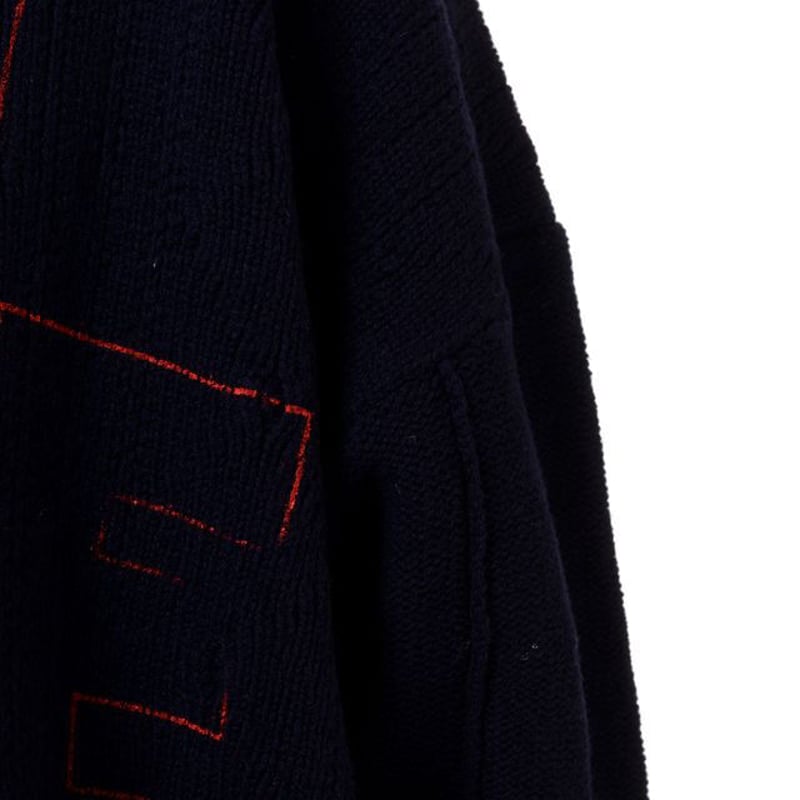 ラフシモンズ RAF SIMONS Loose fit braid relief roundn