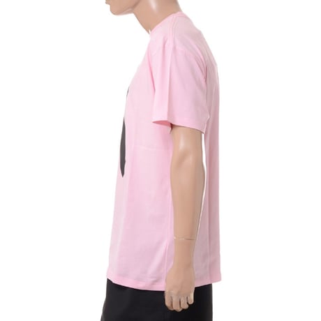 ラフシモンズ RAF SIMONS Big fit T-shirts with R print on front コットン ライトピンク