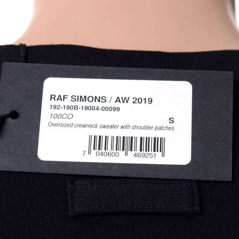 RAF SIMONS ラフシモンズ ショルダーパッチプリントオーバー RAF SIMONS ラフシモンズ ショルダーパッチプリントオーバー