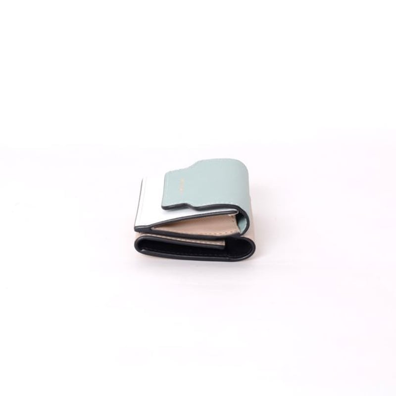 MARNI/マルニ 三つ折り財布 ダークグリーン/ホワイト マルニ MARNI マルニ MARNI TRIFOLD WALLET WITH MARNI SYMBOL LOGO 三