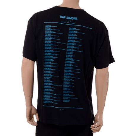 ラフシモンズ RAF SIMONS アタラクシア・ビッグフィットツアーTシャツ コットン ブラック
