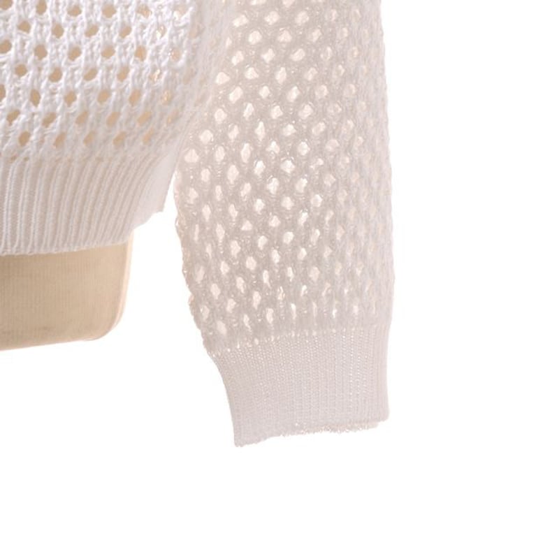 ブルネロクチネリ Brunello Cucinelli Vネックメッシュ編みセーター