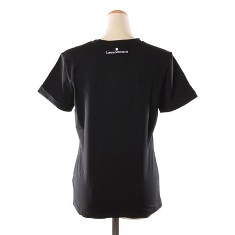 インポートブランド import brand ロレーナアントニアッツィ Vネックポケット付きTシヤツ コットンストレッチ ブラック
