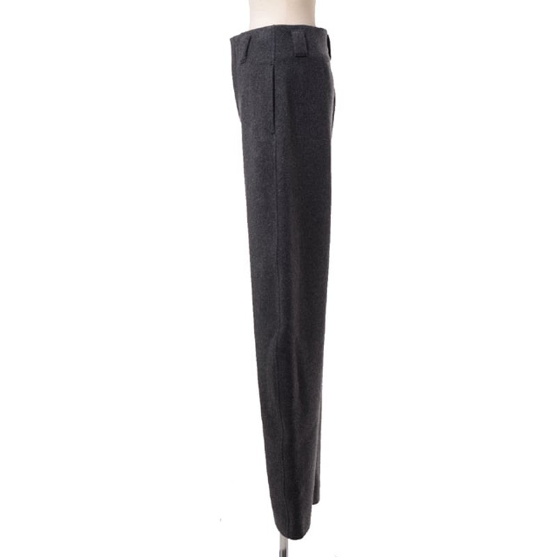ルメール LEMAIRE ワイドパンツ 厚手のウールカシミア グレイ ルメール LEMAIRE ワイドパンツ 厚手のウールカシミア グレイ