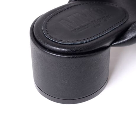 エムエムシックス メゾンマルジェラ MM6 MAISON MARGIELA チャンキーミニョンサンダル 合皮 ブラック