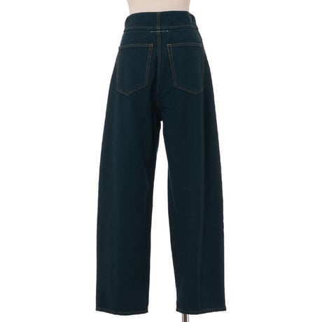 エムエムシックス メゾンマルジェラ MM6 MAISON MARGIELA キャロットシルエットジーンズ コットン オリーブグリーン