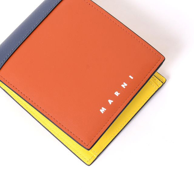 マルニ Marni 二つ折り財布 サフィアーノレザーナッパーレザー マルニ Marni 二つ折り財布 サフィアーノレザーナッパーレザー