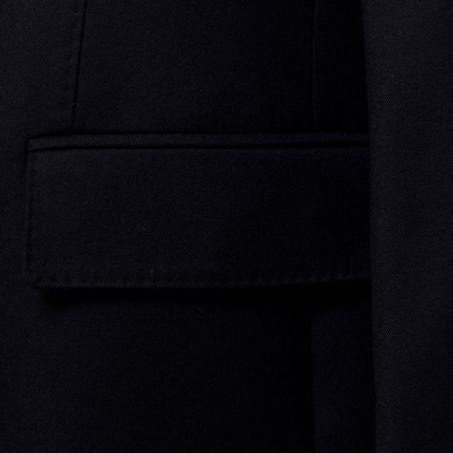 アニオナ AGNONA テーラードジャケット 羊毛ストレッチ ブラック